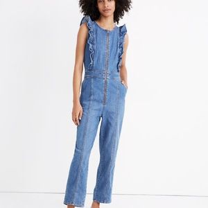Zip up Denim Jumpsuit